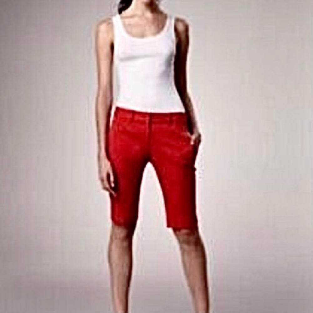 NWT Mossimo Red‎ Stretch Bermuda Walking Shorts 6 - Picture 2 of 14
